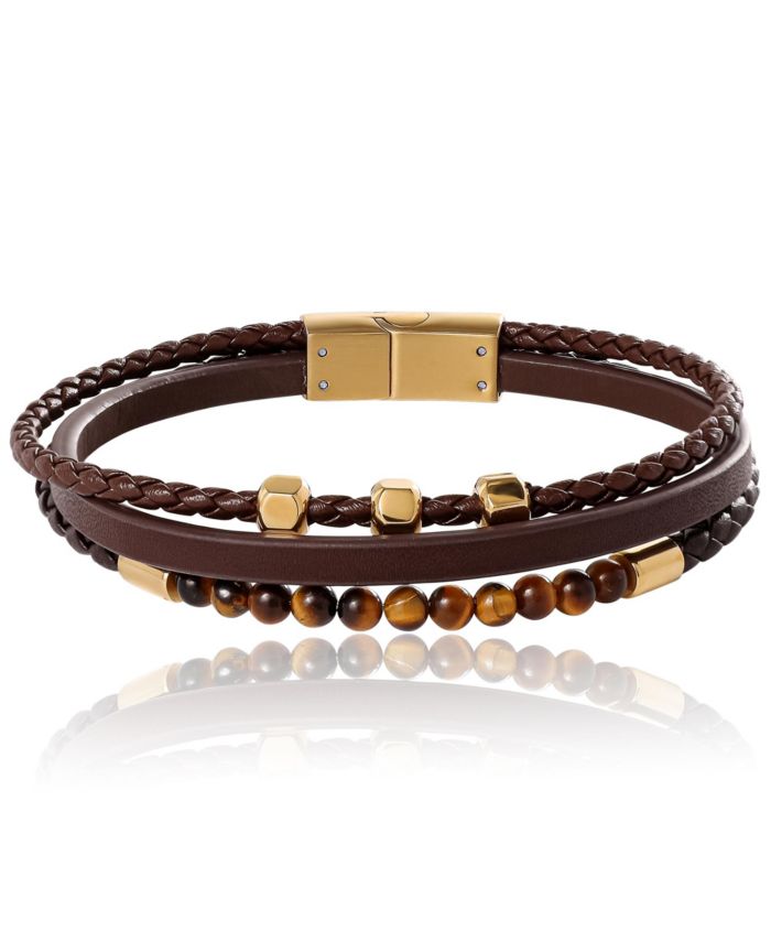 Lucky Brand Stainless Steel (316L) Triple Row Cord Bracelet