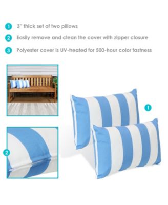 Indoor/Outdoor Weather-Resistant Polyester Square Decorative Pillow Cover Only with Zipper Closures