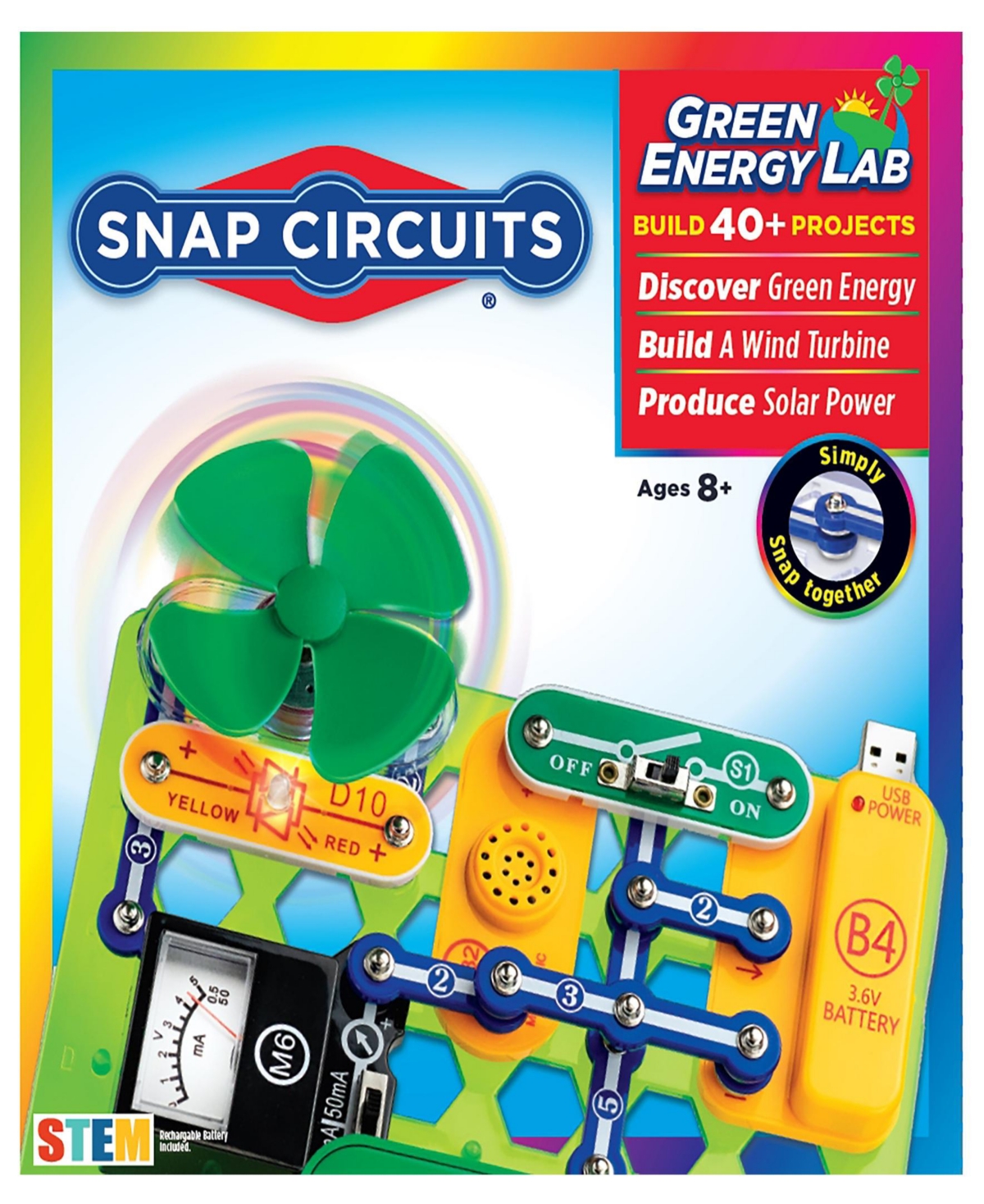 Elenco Snap Circuits Green Energy Lab Educational Toy In Multi