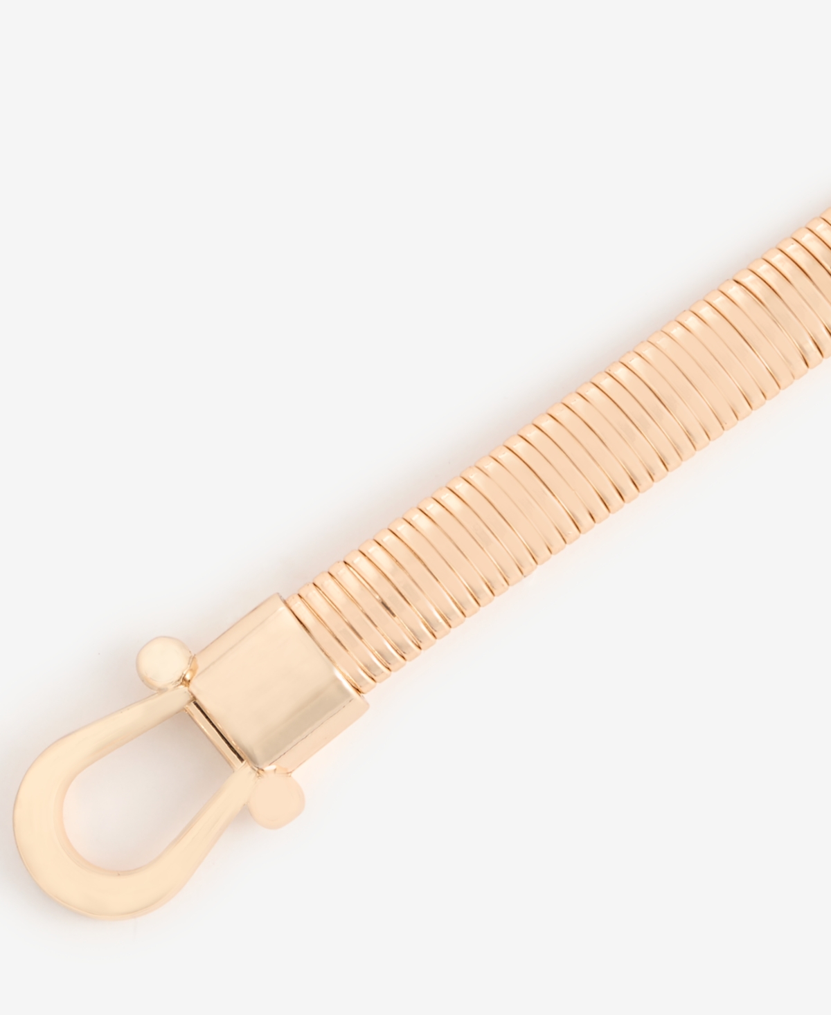 Giani Bernini Horsebit Cobra Stretch Metal Belt In Gold