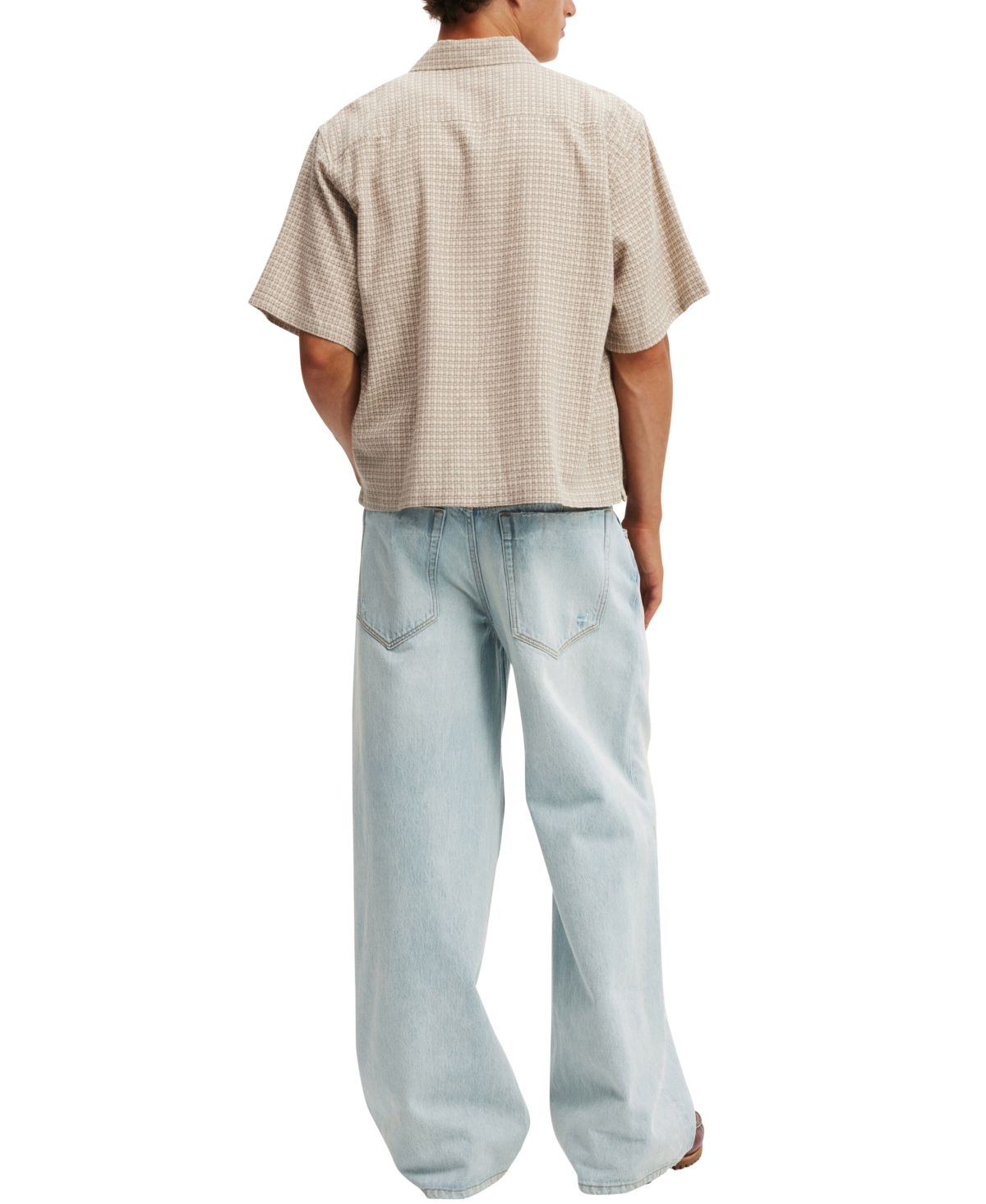 Shop Cotton On Men's Super Baggy Engineered Jean In Oasis Blue