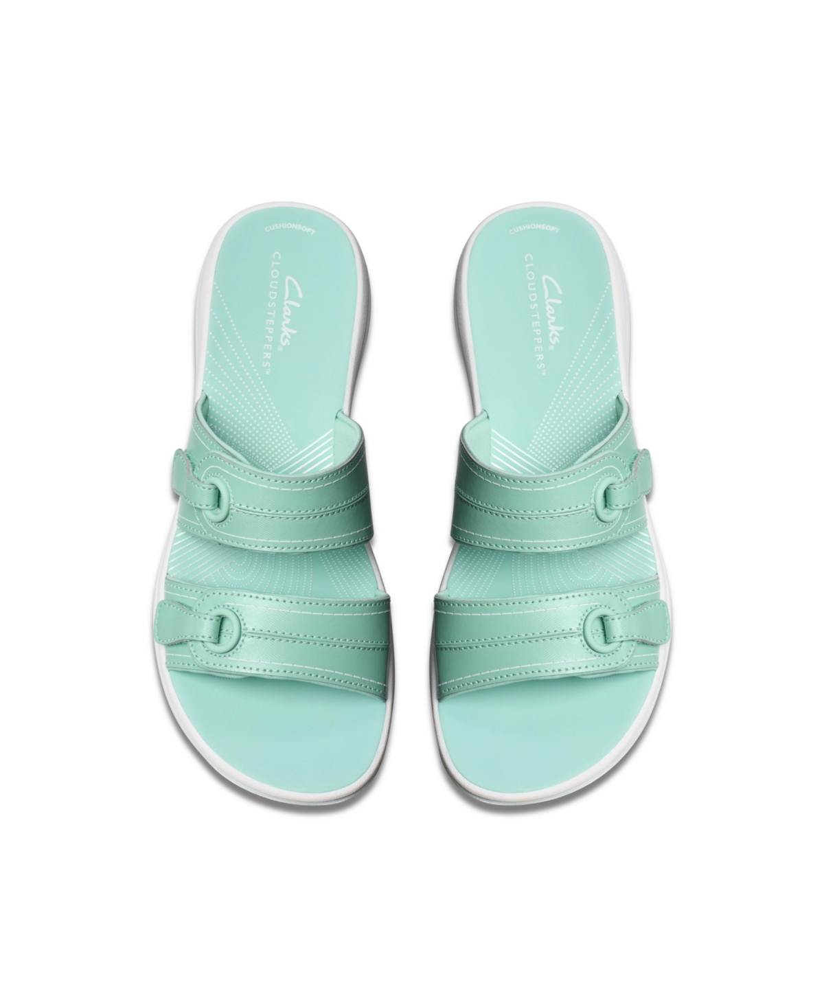 Shop Clarks Cloudsteppers Women's Breeze Maye Slip-on Sandals In Turquoise