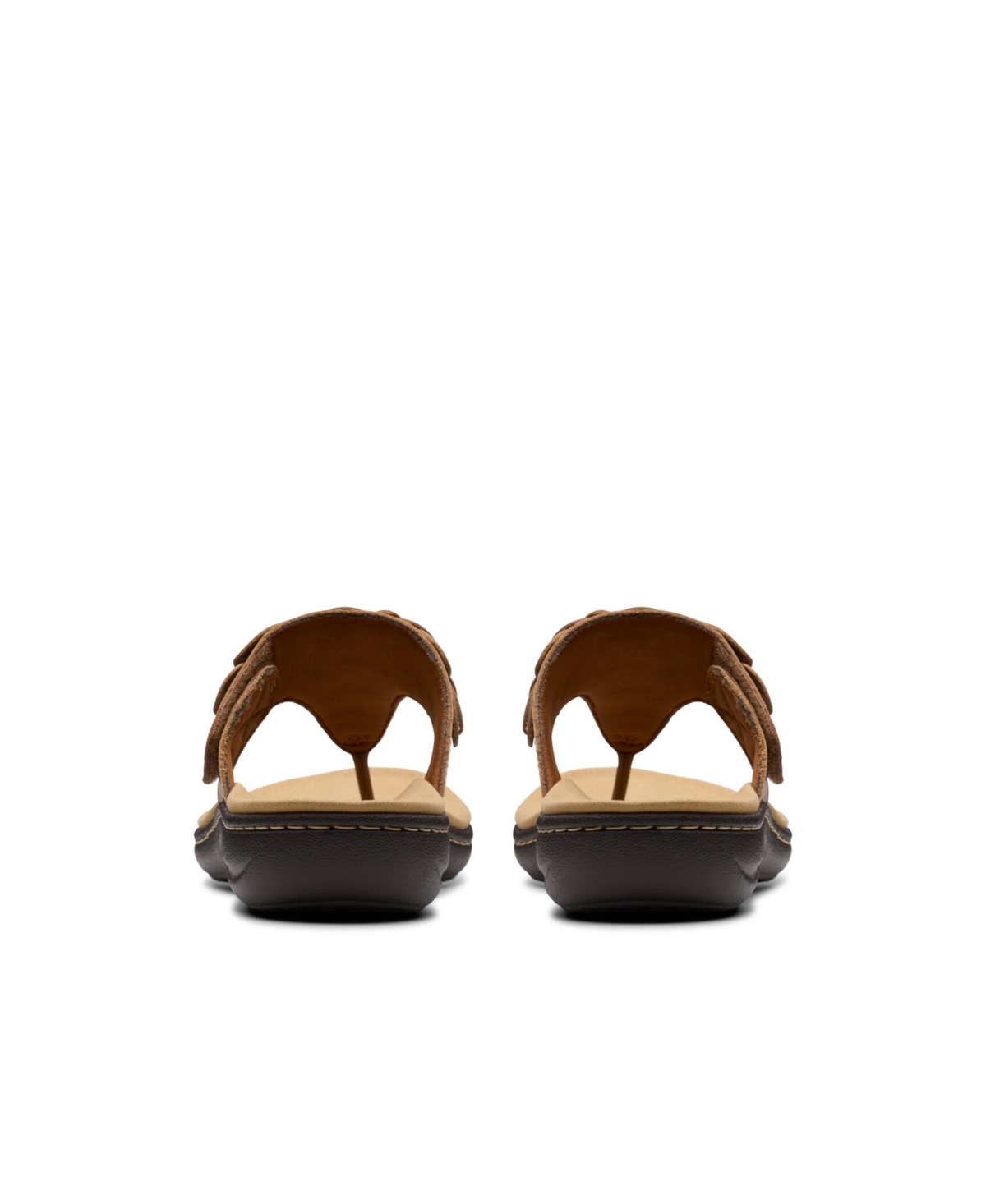 Shop Clarks Collection Women's Laurieann Palm Flip-flop Sandals In Tan Leather