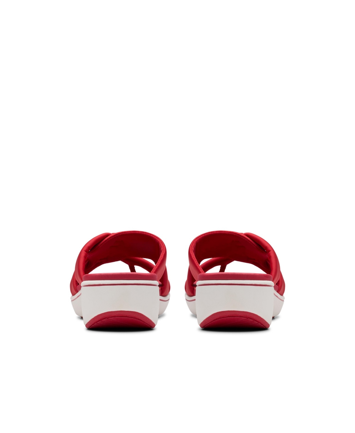 Clarks Cloudsteppers Women's Breeze Rae Cam Slip-on Flat Sandals In Cherry Textile