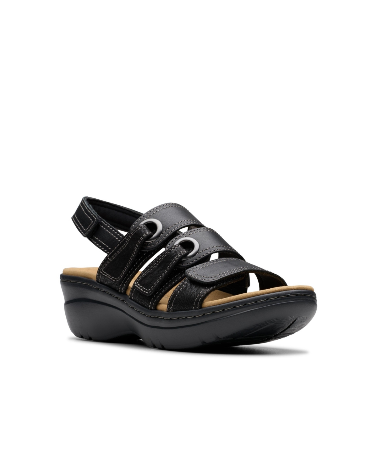 Clarks Merliah 2 Bali In Black Combi Leather
