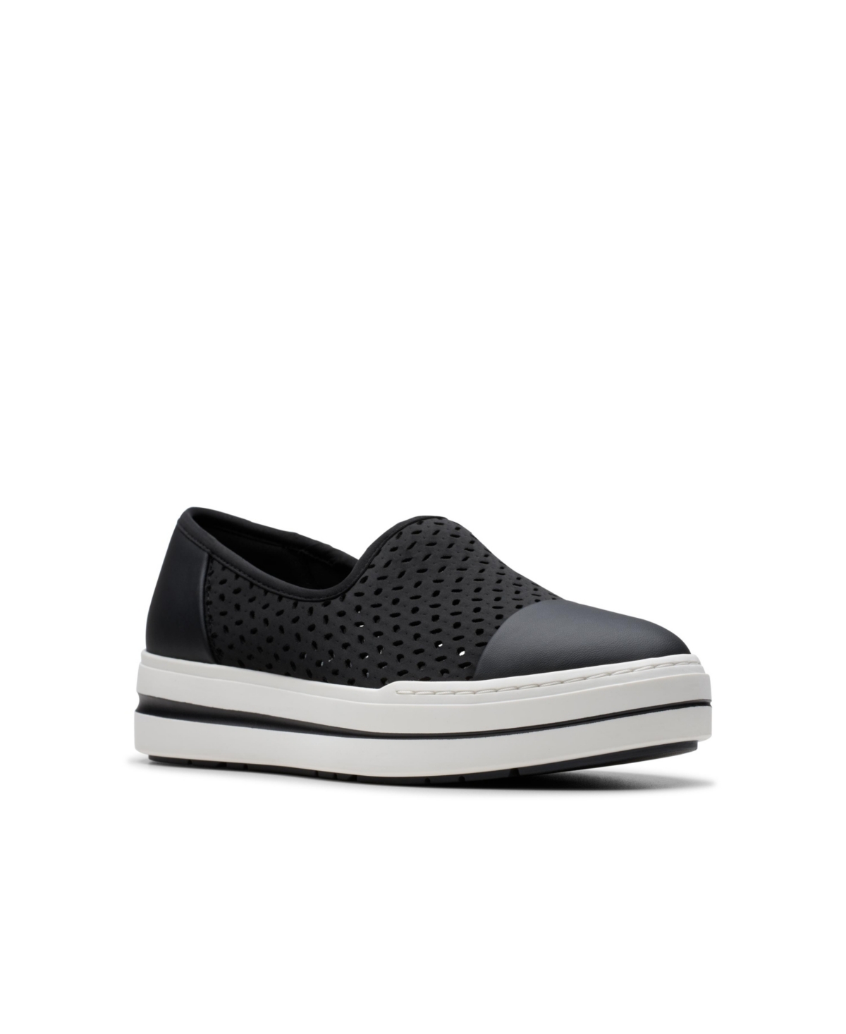 Clarks Cloudsteppers Women's Audreigh Star Slip-on Shoes In Black Textile