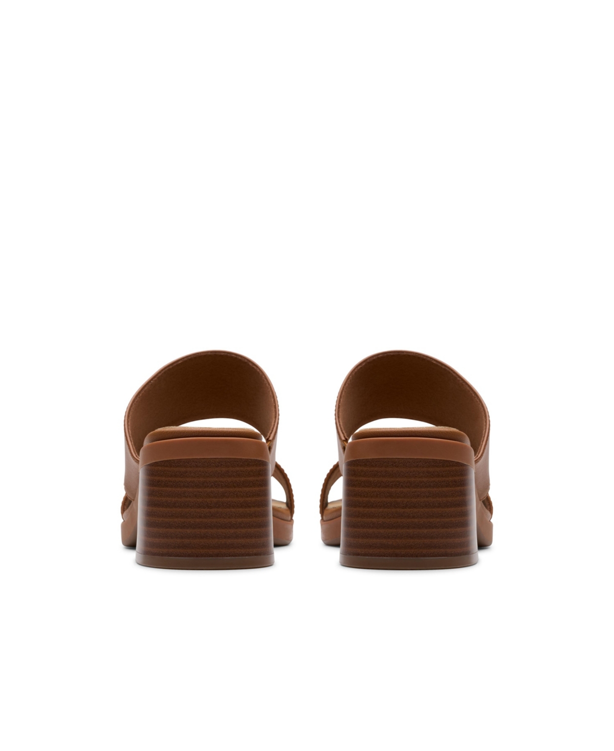 Clarks Collection Women's Jaylan Dusk Block Heel Sandals In Tan Leather