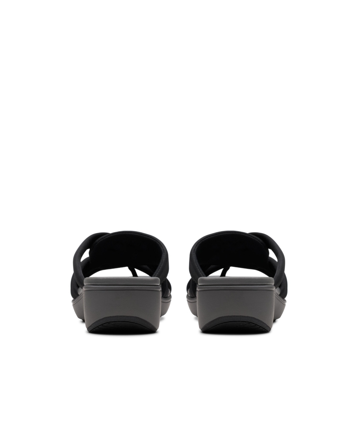 Clarks Cloudsteppers Women's Breeze Rae Cam Slip-on Flat Sandals In Black,gray Textile