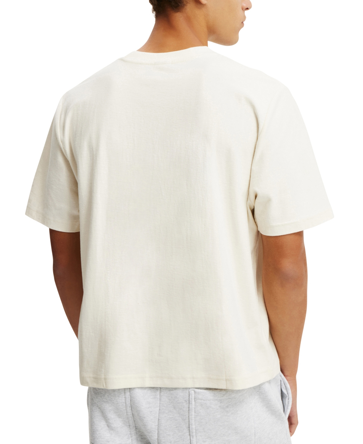 COTTON ON MEN'S CROPPED GRAPHIC T-SHIRT 