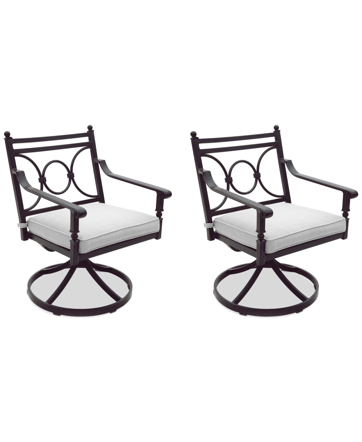 AGIO WYTHBURN MIX AND MATCH SCROLL OUTDOOR SWIVEL CHAIRS, SET OF 2, CREATED FOR MACY'S 