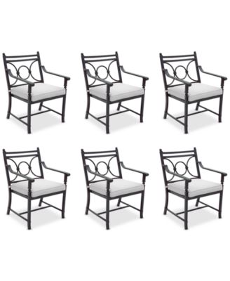 Agio - Wythburn Mix and Match Scroll Outdoor Dining Chairs, Set of 6