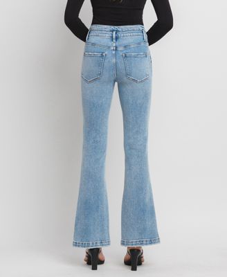 Women's High Rise Split Hem Flare Jeans