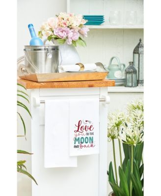 Valentine's Day "Love You To The Moon And Back" Kitchen Dishtowel