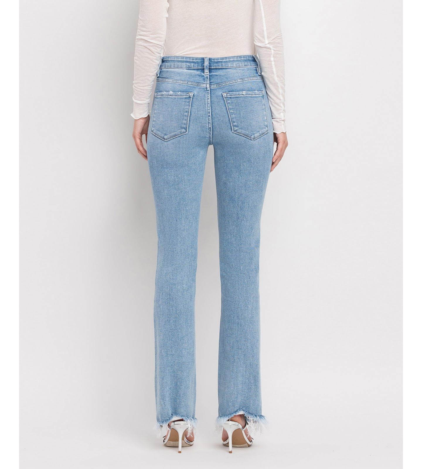 Женские джинсы Flying Monkey High Rise Mini Bootcut, цвет: Синий — фото 3