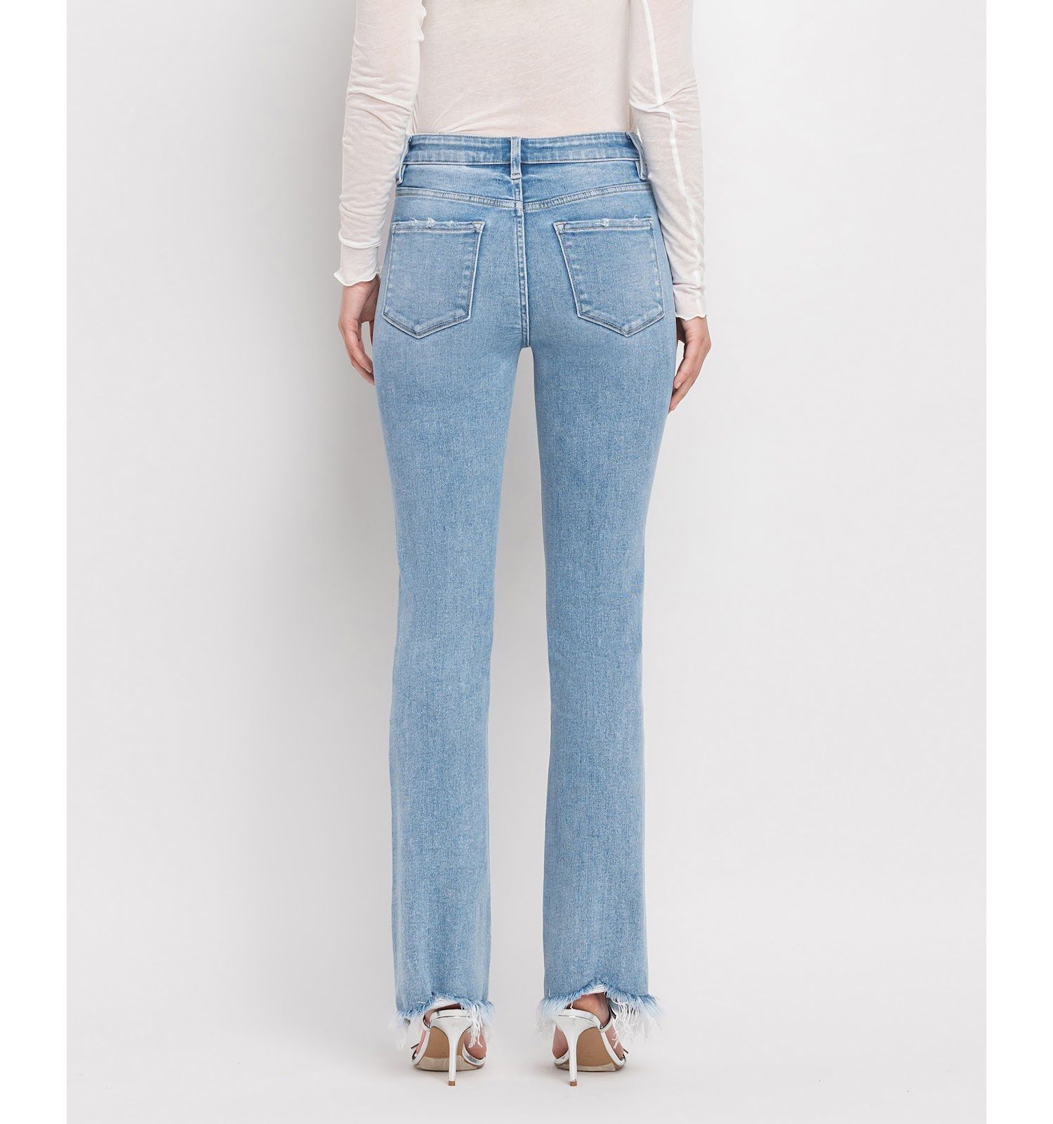 Women's High Rise Mini Bootcut Jeans