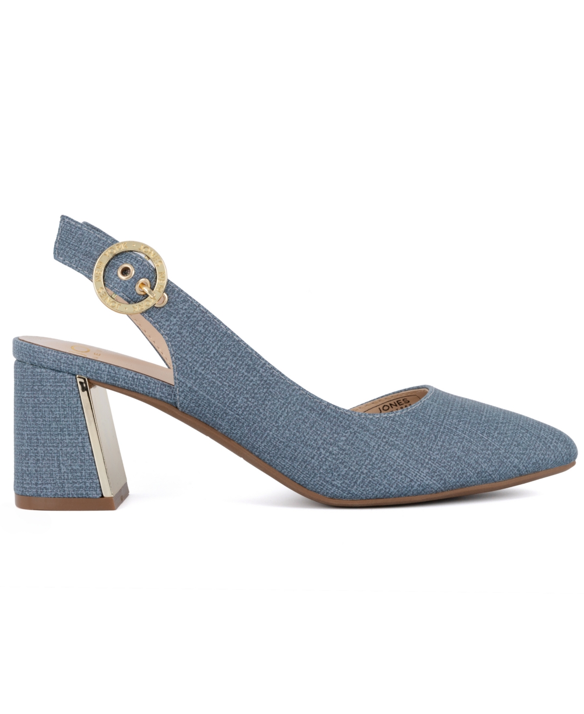 JONES NEW YORK WOMEN'S CANDREE POINTED TOE BLOCK HEEL SLINGBACK PUMPS 