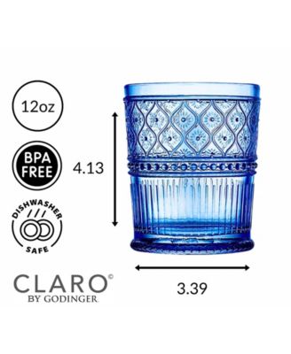Claro Double Old-Fashioned Glasses, Set of 4
