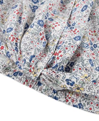 Big Girls Floral Twist Button Up Top