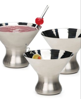 Stemless Stainless Steel Martini Glasses, Set of 2