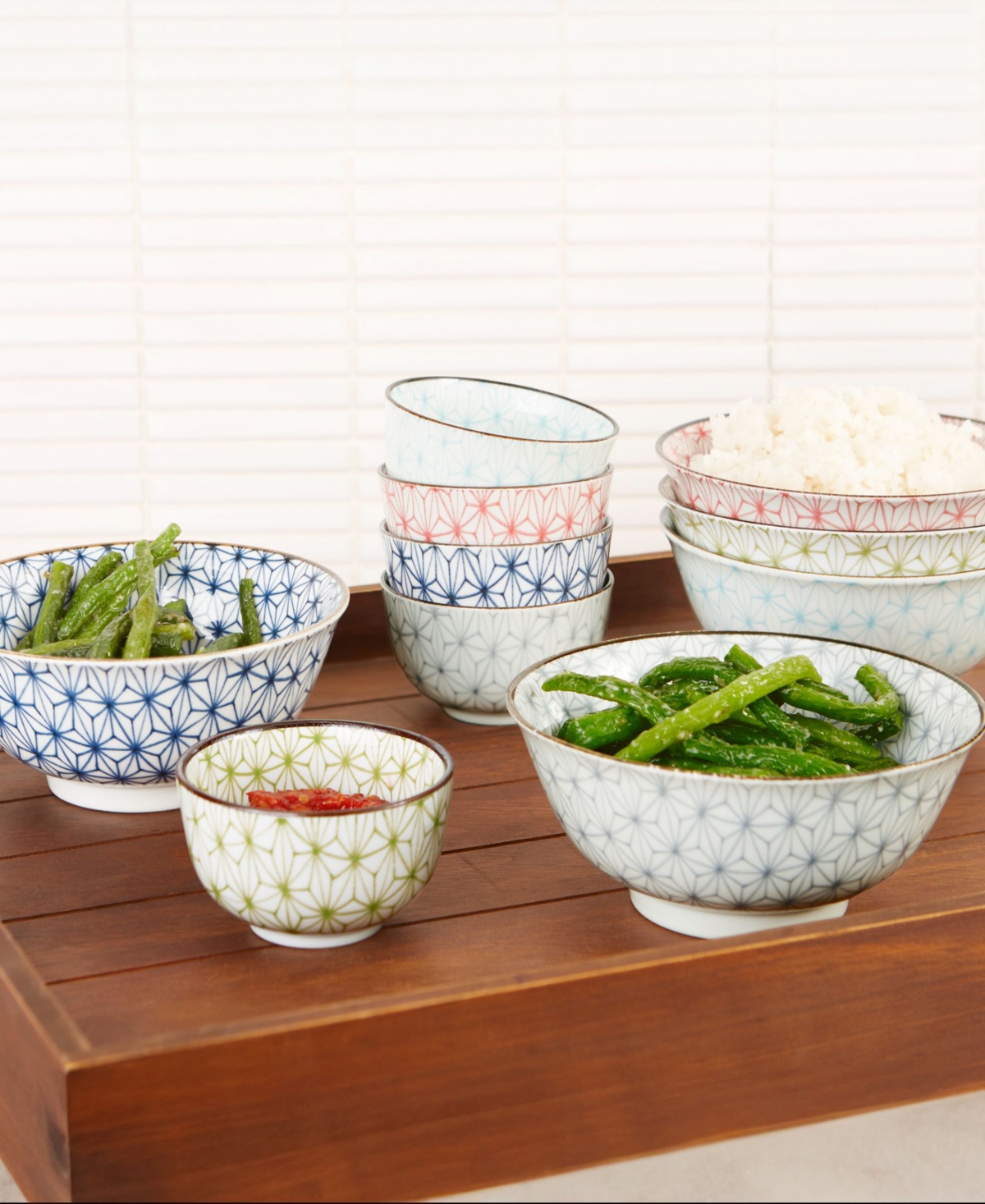 RSVP INTERNATIONAL 5 OZ. JAPANESE PORCELAIN BOWLS, SET OF 5 