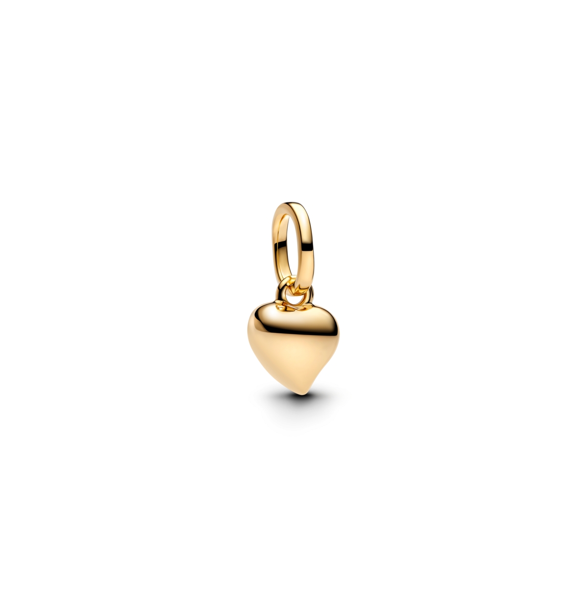 Pandora 14k Gold Plated Heart Mini Dangle Charms In Gold Plated