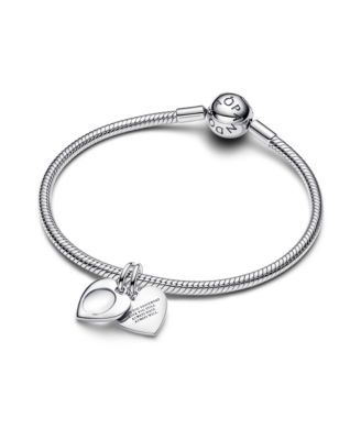 Engravable Heart Magnifying Glass Double Dangle Charms