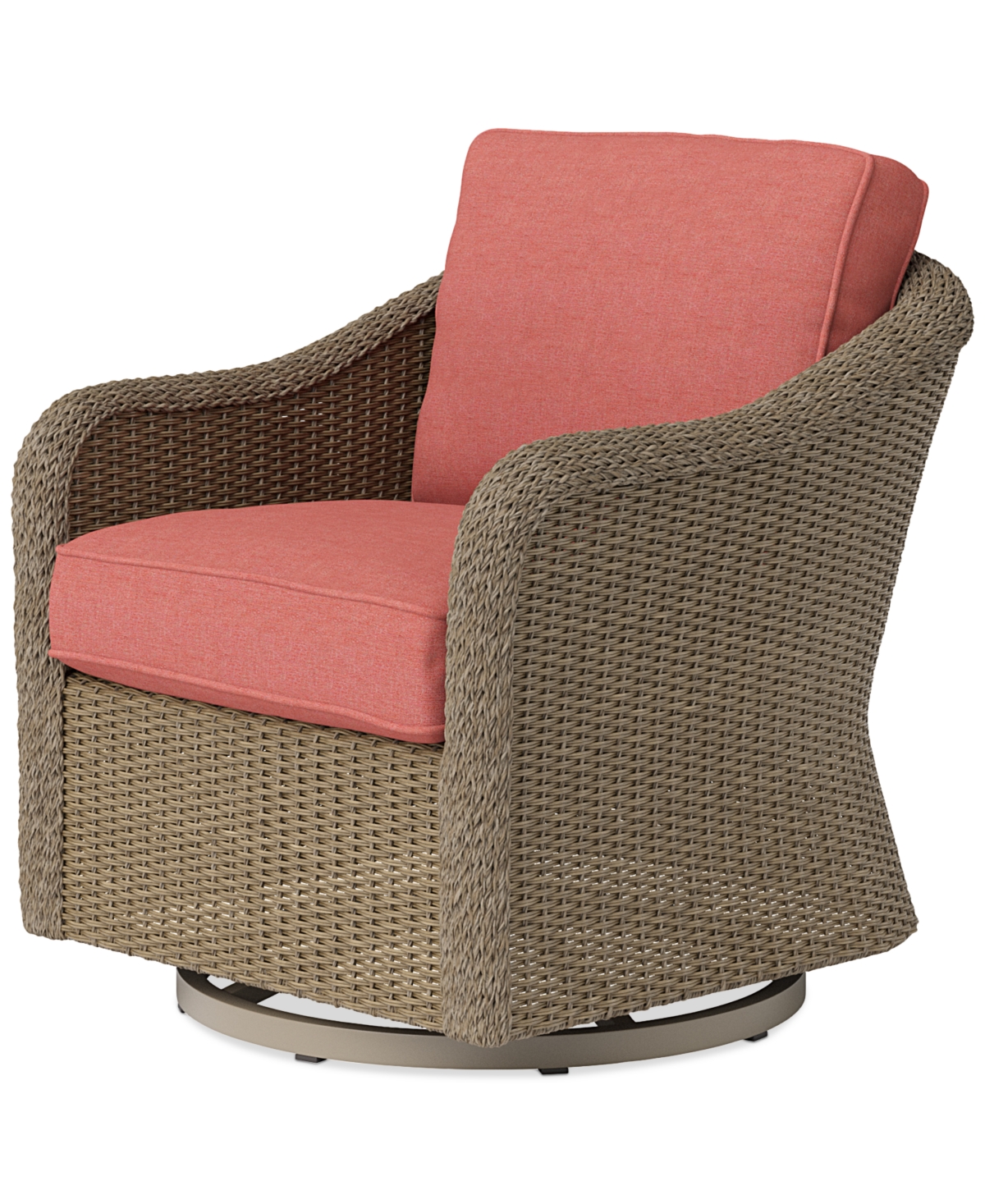 Agio Sonetta Outdoor Swivel Chair In Peony Brick Red