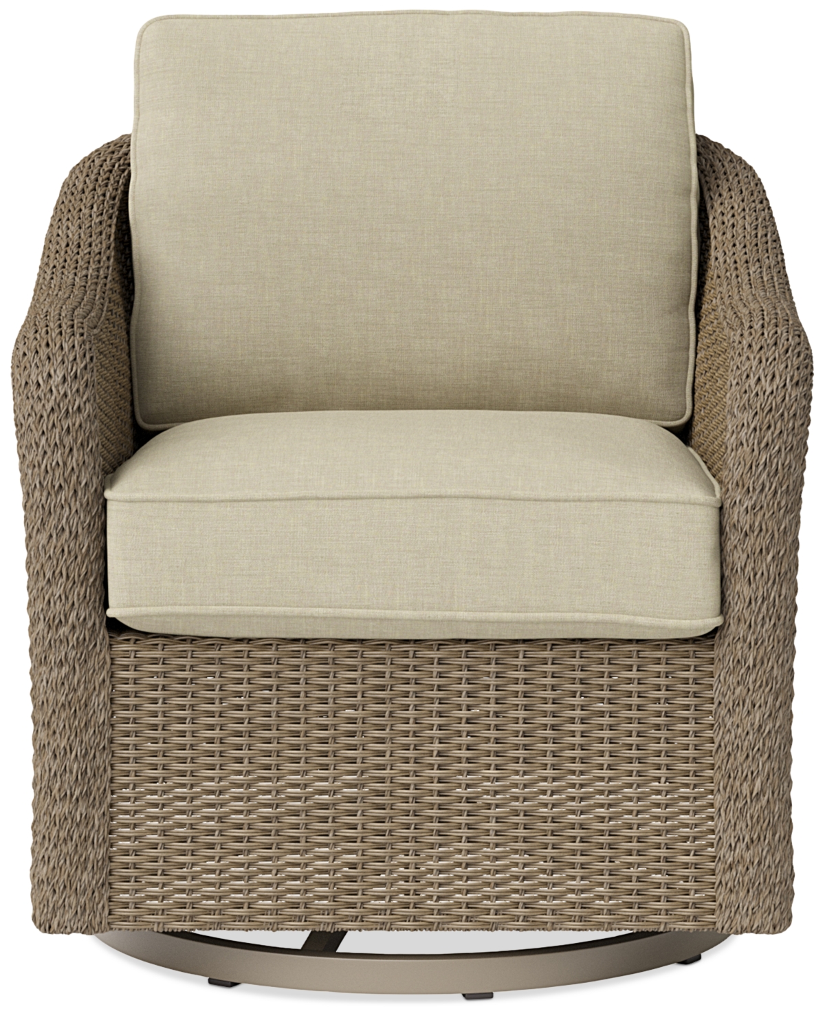 Agio Sonetta Outdoor Swivel Chair In Straw Natural
