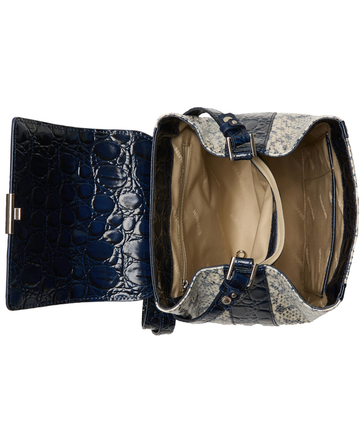 Brahmin Margo Cirrus Small Leather Crossbody In Anchor