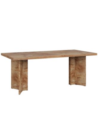 63-inch Dining Table for 4-6, Farmhouse Kitchen Table with Large Tabletop, Rectangular Dinner Eating Table