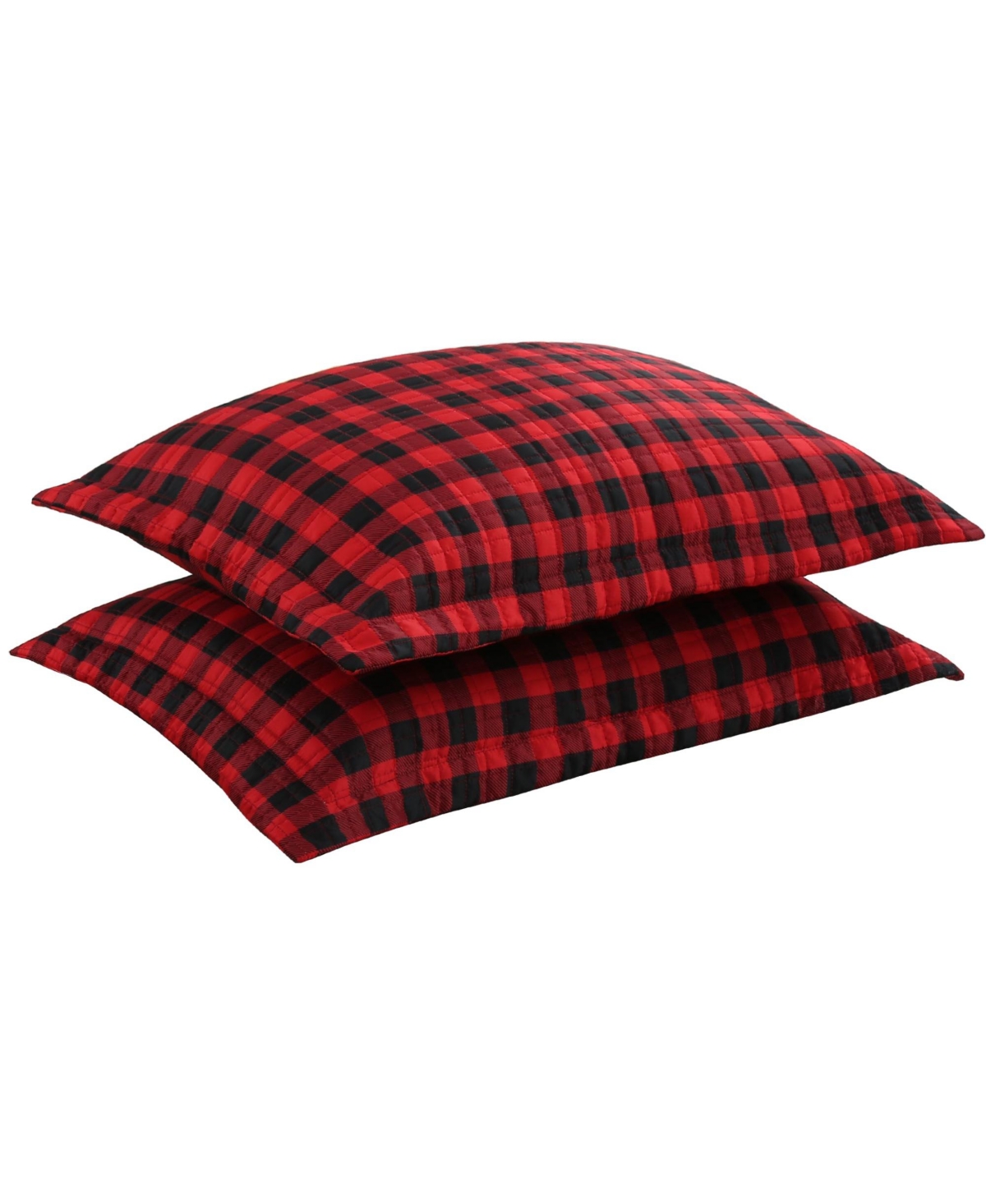 Buffalo Pillow Sham Microfiber Pillow Shams Red and Black-King