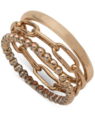 Lauren Ralph Lauren - Gold-Tone 3-Pc. Set Rings