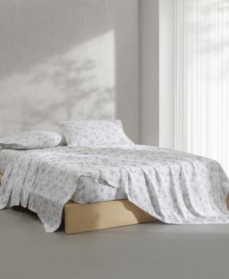 Printed 300-Thread Count Cotton Sateen 4-Pc. Sheet Set, King