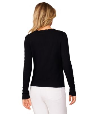 Petite Scallop Edge Cardigan Sweater