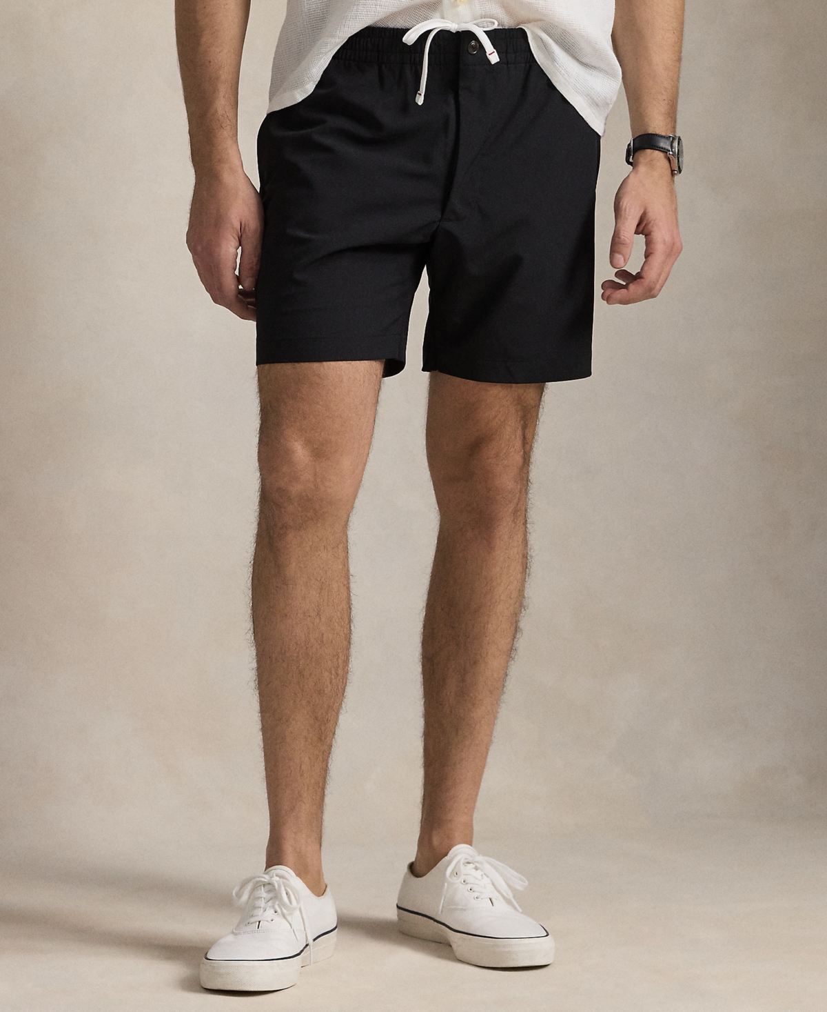 Polo Ralph Lauren Men's 6" Polo Prepster Swim Trunks In Black