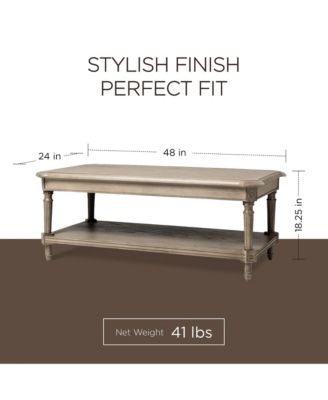 Pullman Traditional Wooden Coffee and 2 Side Tables, Antiqued Grey