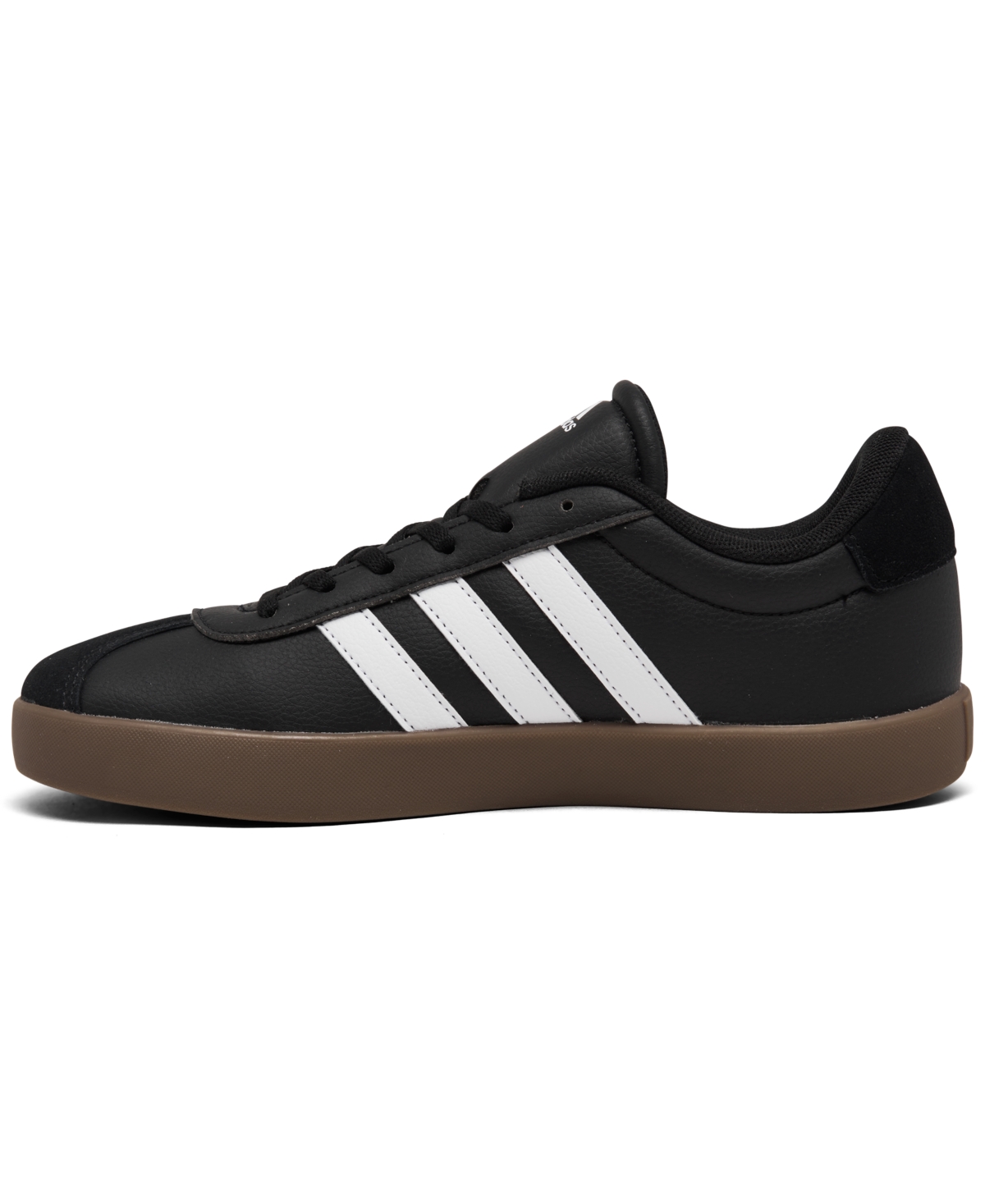 Adidas Originals Big Kids Vl Court 3.0 Casual Sneakers From Finish Line In Core Black,cloud White
