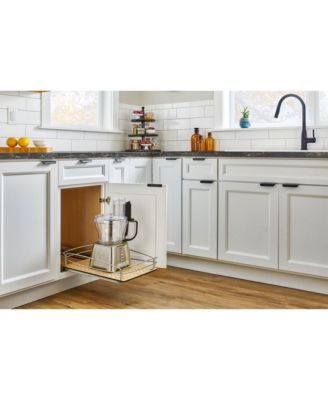 Solid Bottom Pullout Base Soft-close Cabinet Organizer, 54BK-18SC-1