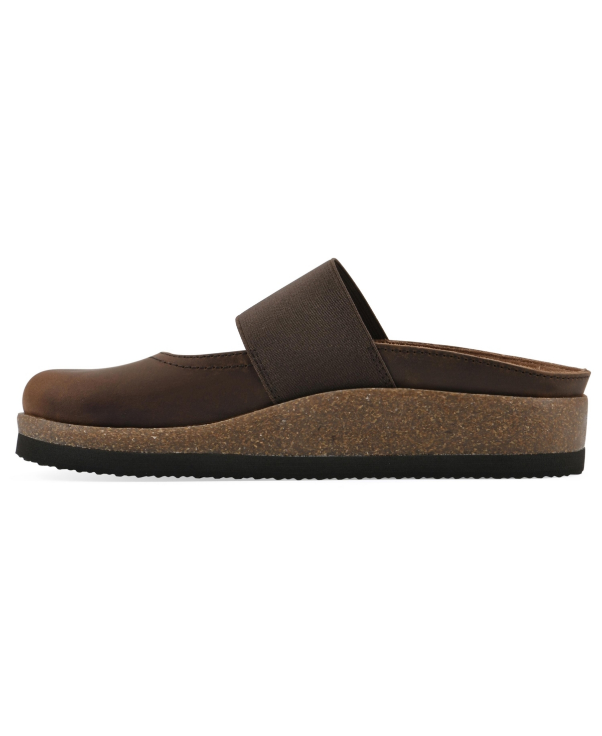 Shop White Mountain Women's Bassi Round Toe Mules In Brown Leather