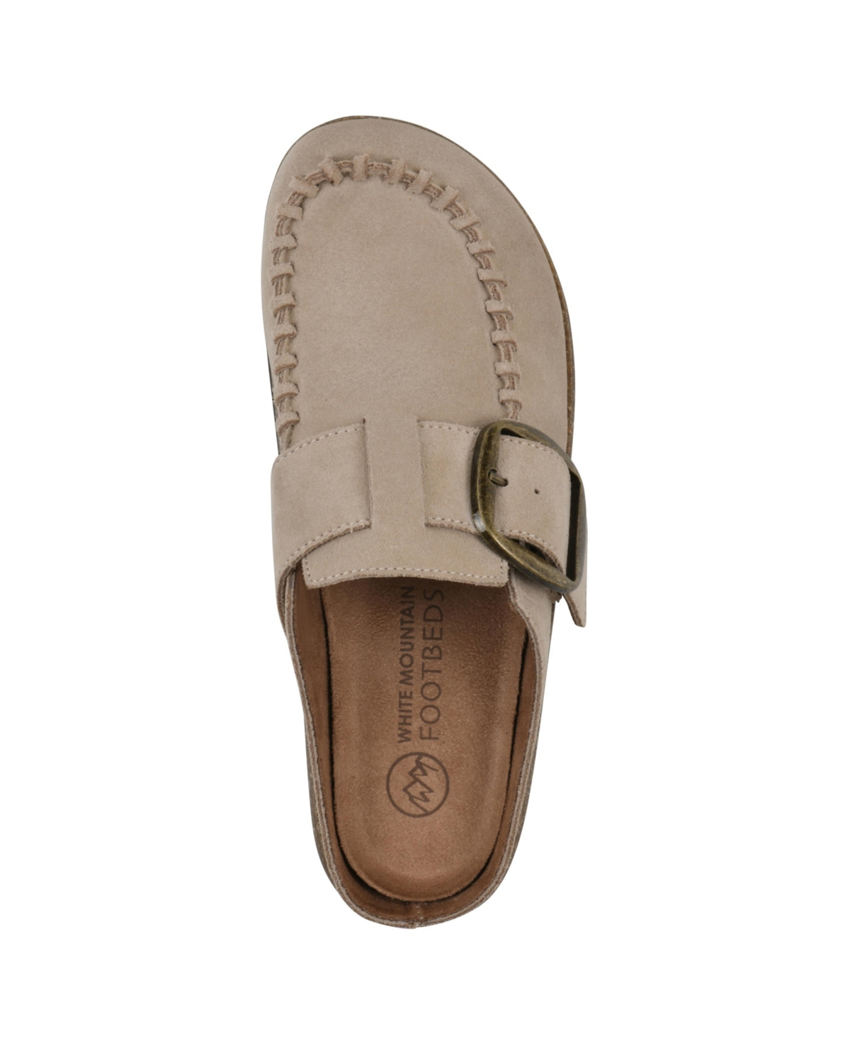Shop White Mountain Women's Bayberry Round Toe Mules In Sandal Wood Suede