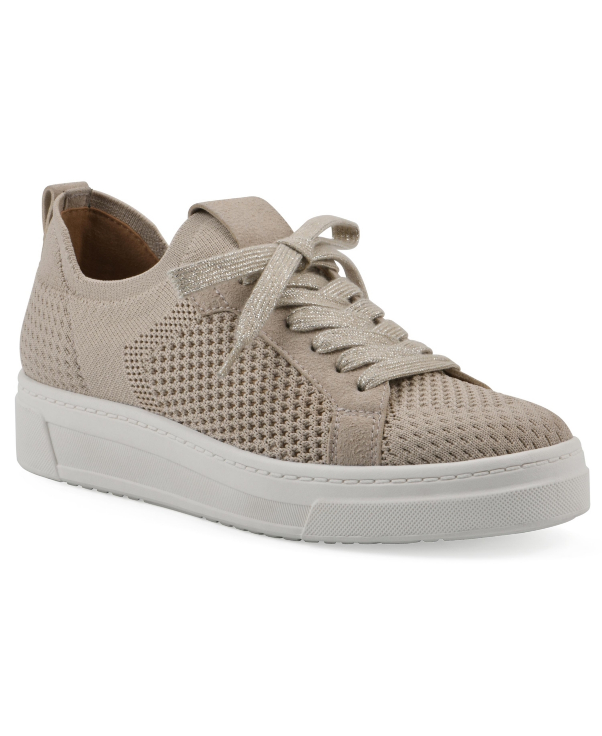 White Mountain Women's Upscale Slip-on Sneakers In Taupe Fabric