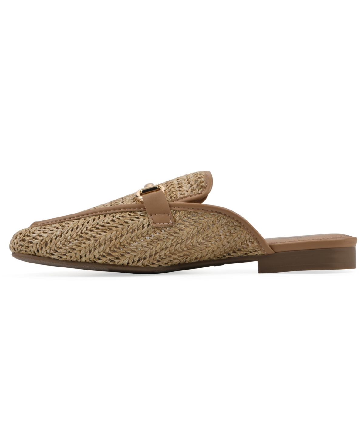 White Mountain Women's Bobbin Slip-on Mules In Dark Natural Smooth