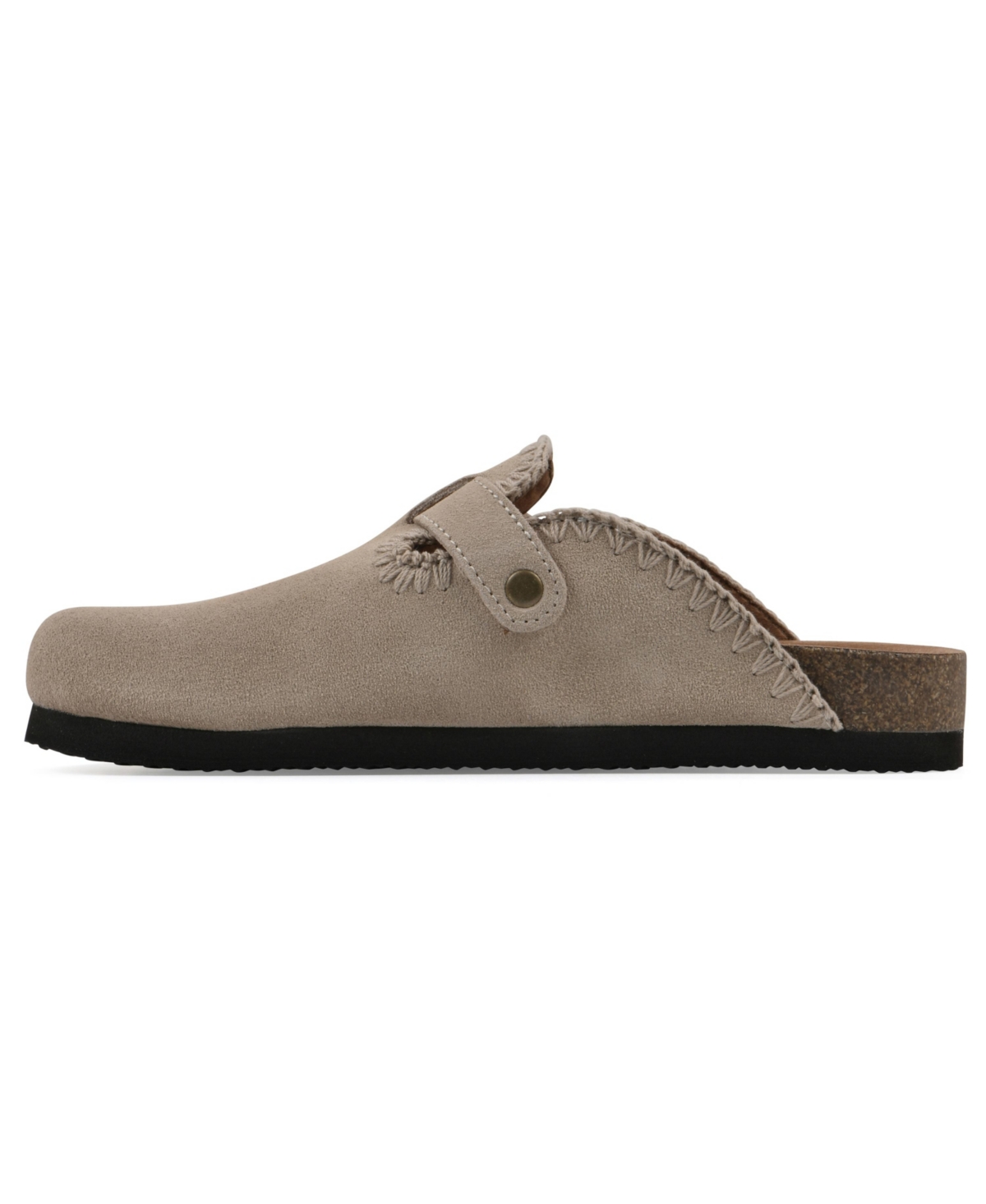 White Mountain Women's Bendees Round Toe Mules In Sandal Wood Suede