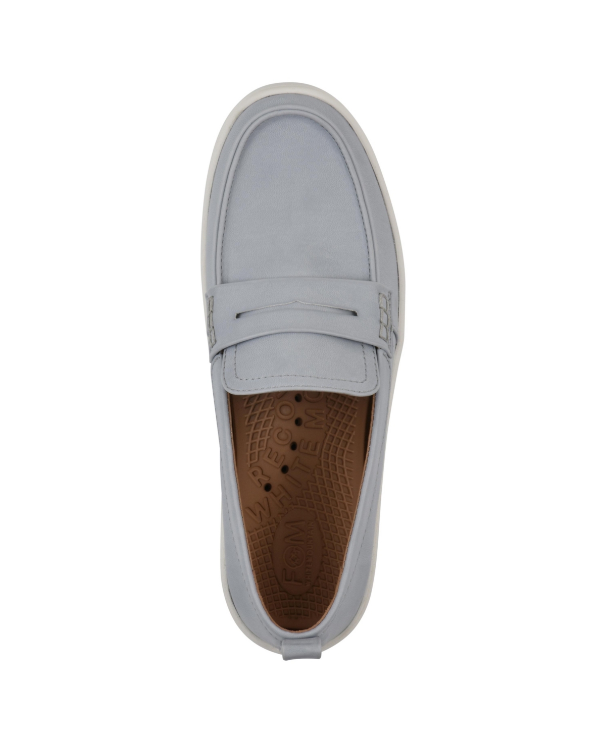 Shop White Mountain Women's Nonna Round Toe Penny Loafers In Blue Raspberry Burnished Smooth