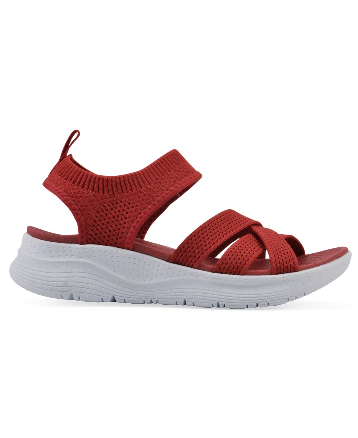 White Mountain Women's Charry Round Toe Flat Sandals