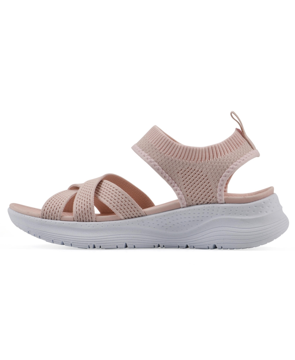 White Mountain Women's Charry Round Toe Flat Sandals