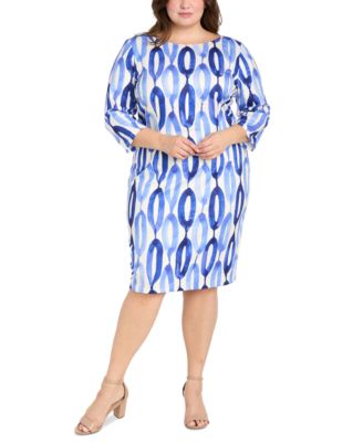 R & M Richards - Plus Size Printed Sheath Dress