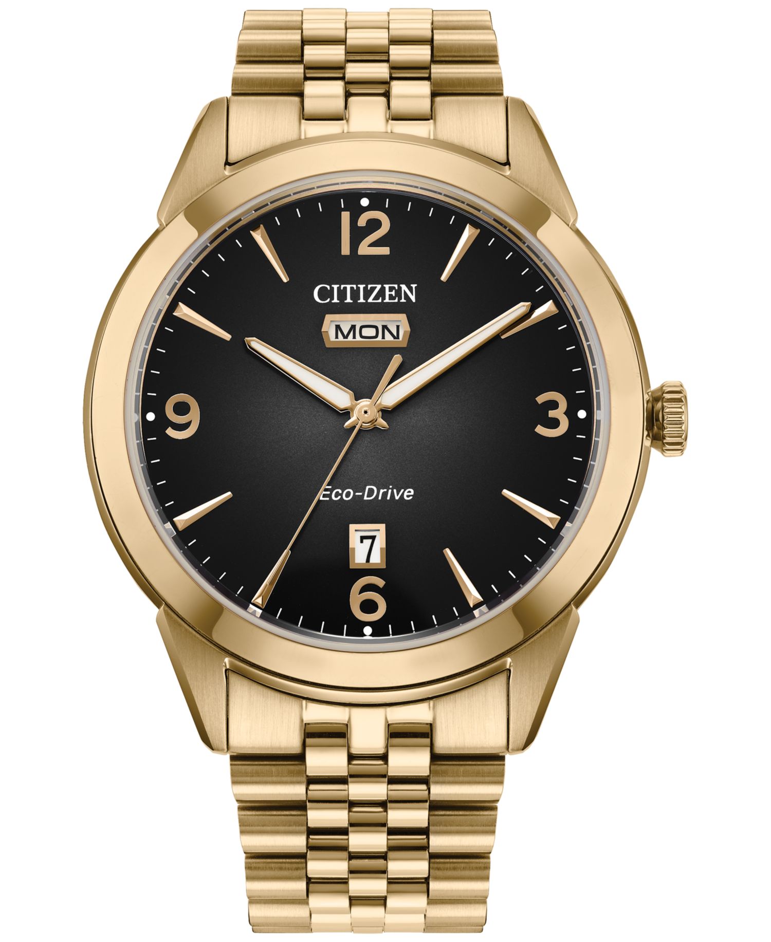 Men's Classic Rolan Gold-Tone Stainless Steel Bracelet Watch 40.5mm