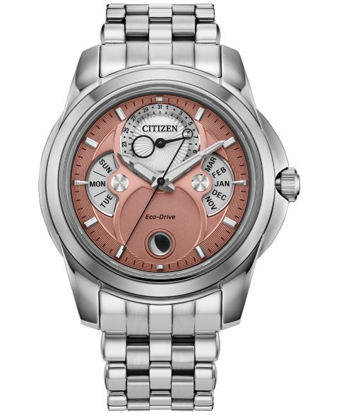 Мужские часы Citizen Classic Calendrier Silver-Tone Stainless Steel Bracelet Watch 41.8mm