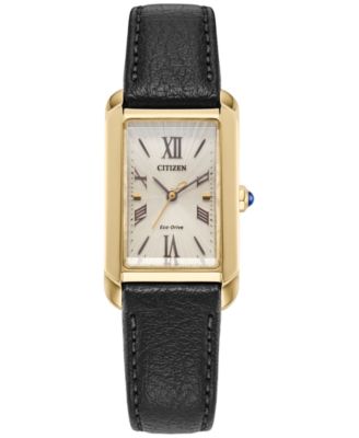 Citizen - Women's Classic Bianca Black Apple Material Strap Watch 32.4mm